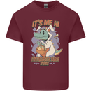 T-Rex Its Me I'm the Easter Bunny Funny Egg Mens Cotton T-Shirt Tee Top Maroon