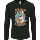 T-Rex Its Me I'm the Easter Bunny Funny Egg Mens Long Sleeve T-Shirt Black
