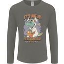 T-Rex Its Me I'm the Easter Bunny Funny Egg Mens Long Sleeve T-Shirt Charcoal