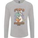 T-Rex Its Me I'm the Easter Bunny Funny Egg Mens Long Sleeve T-Shirt Sports Grey