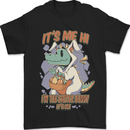 T-Rex Its Me I'm the Easter Bunny Funny Egg Mens T-Shirt 100% Cotton Black