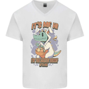 T-Rex Its Me I'm the Easter Bunny Funny Egg Mens V-Neck Cotton T-Shirt White