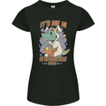 T-Rex Its Me I'm the Easter Bunny Funny Egg Womens Petite Cut T-Shirt Black