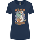 T-Rex Its Me I'm the Easter Bunny Funny Egg Womens Wider Cut T-Shirt Navy Blue