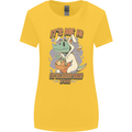 T-Rex Its Me I'm the Easter Bunny Funny Egg Womens Wider Cut T-Shirt Yellow
