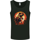 T-Rex Moon Landscape Dinosaurs Mens Vest Tank Top Black