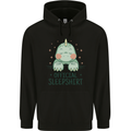 T-Rex Official Sleepshirt Sleeping Dinosaur Mens 80% Cotton Hoodie Black