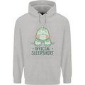 T-Rex Official Sleepshirt Sleeping Dinosaur Mens 80% Cotton Hoodie Sports Grey