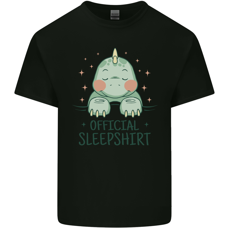T-Rex Official Sleepshirt Sleeping Dinosaur Mens Cotton T-Shirt Tee Top Black