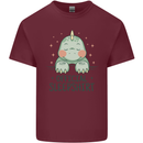 T-Rex Official Sleepshirt Sleeping Dinosaur Mens Cotton T-Shirt Tee Top Maroon