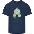 T-Rex Official Sleepshirt Sleeping Dinosaur Mens Cotton T-Shirt Tee Top Navy Blue