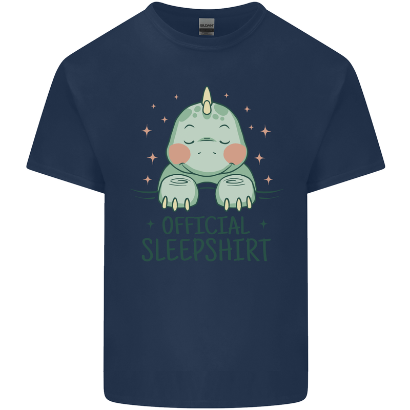 T-Rex Official Sleepshirt Sleeping Dinosaur Mens Cotton T-Shirt Tee Top Navy Blue