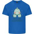 T-Rex Official Sleepshirt Sleeping Dinosaur Mens Cotton T-Shirt Tee Top Royal Blue