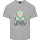 T-Rex Official Sleepshirt Sleeping Dinosaur Mens Cotton T-Shirt Tee Top Sports Grey