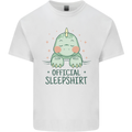 T-Rex Official Sleepshirt Sleeping Dinosaur Mens Cotton T-Shirt Tee Top White