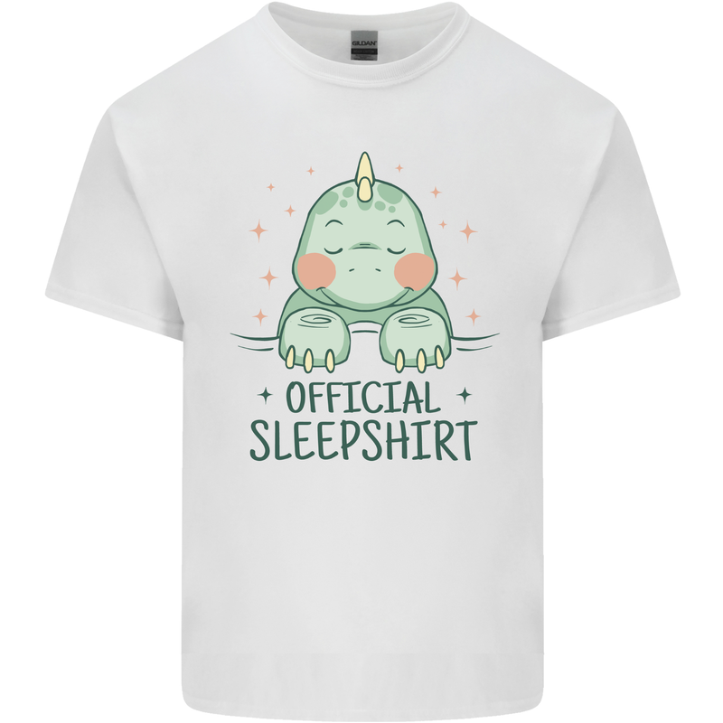T-Rex Official Sleepshirt Sleeping Dinosaur Mens Cotton T-Shirt Tee Top White