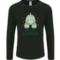 T-Rex Official Sleepshirt Sleeping Dinosaur Mens Long Sleeve T-Shirt Black