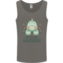 T-Rex Official Sleepshirt Sleeping Dinosaur Mens Vest Tank Top Charcoal