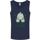 T-Rex Official Sleepshirt Sleeping Dinosaur Mens Vest Tank Top Navy Blue