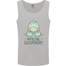 T-Rex Official Sleepshirt Sleeping Dinosaur Mens Vest Tank Top Sports Grey