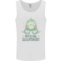 T-Rex Official Sleepshirt Sleeping Dinosaur Mens Vest Tank Top White