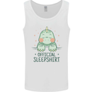 T-Rex Official Sleepshirt Sleeping Dinosaur Mens Vest Tank Top White