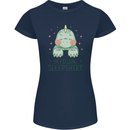 T-Rex Official Sleepshirt Sleeping Dinosaur Womens Petite Cut T-Shirt Navy Blue