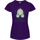 T-Rex Official Sleepshirt Sleeping Dinosaur Womens Petite Cut T-Shirt Purple