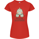 T-Rex Official Sleepshirt Sleeping Dinosaur Womens Petite Cut T-Shirt Red