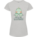 T-Rex Official Sleepshirt Sleeping Dinosaur Womens Petite Cut T-Shirt Sports Grey