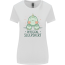 T-Rex Official Sleepshirt Sleeping Dinosaur Womens Wider Cut T-Shirt White
