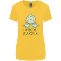 T-Rex Official Sleepshirt Sleeping Dinosaur Womens Wider Cut T-Shirt Yellow