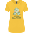 T-Rex Official Sleepshirt Sleeping Dinosaur Womens Wider Cut T-Shirt Yellow