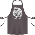 T-Rex Playing the Acoustic Guitar Music Cotton Apron 100% Organic Dark Grey