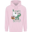 T-Rex RAWR I Mean Booo Halloween Dinosaur Mens 80% Cotton Hoodie Light Pink