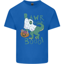 T-Rex RAWR I Mean Booo Halloween Dinosaur Mens Cotton T-Shirt Tee Top Royal Blue