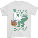 T-Rex RAWR I Mean Booo Halloween Dinosaur Mens T-Shirt 100% Cotton White