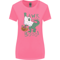 T-Rex RAWR I Mean Booo Halloween Dinosaur Womens Wider Cut T-Shirt Azalea