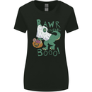 T-Rex RAWR I Mean Booo Halloween Dinosaur Womens Wider Cut T-Shirt Black