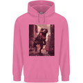 T-Rex Rampage Dinosaur Mens 80% Cotton Hoodie Azelea