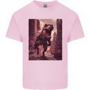 T-Rex Rampage Dinosaur Mens Cotton T-Shirt Tee Top Light Pink