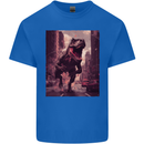 T-Rex Rampage Dinosaur Mens Cotton T-Shirt Tee Top Royal Blue