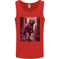 T-Rex Rampage Dinosaur Mens Vest Tank Top Red