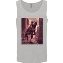 T-Rex Rampage Dinosaur Mens Vest Tank Top Sports Grey