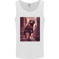 T-Rex Rampage Dinosaur Mens Vest Tank Top White