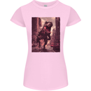 T-Rex Rampage Dinosaur Womens Petite Cut T-Shirt Light Pink