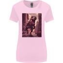 T-Rex Rampage Dinosaur Womens Wider Cut T-Shirt Light Pink