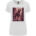 T-Rex Rampage Dinosaur Womens Wider Cut T-Shirt White