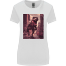 T-Rex Rampage Dinosaur Womens Wider Cut T-Shirt White