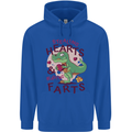 T-Rex Stealing Hearts & Blasting Farts Dinosaur Mens 80% Cotton Hoodie Royal Blue